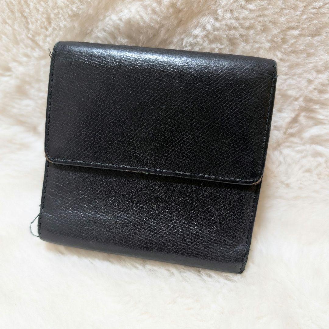 シャネル　CHANEL　ココボタン　ブラック　二つ折り　財布