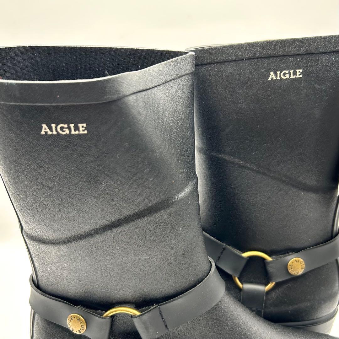 新品✨ AIGLE 【24.5㎝】 ミスジュリー ラバーブーツ ブラック