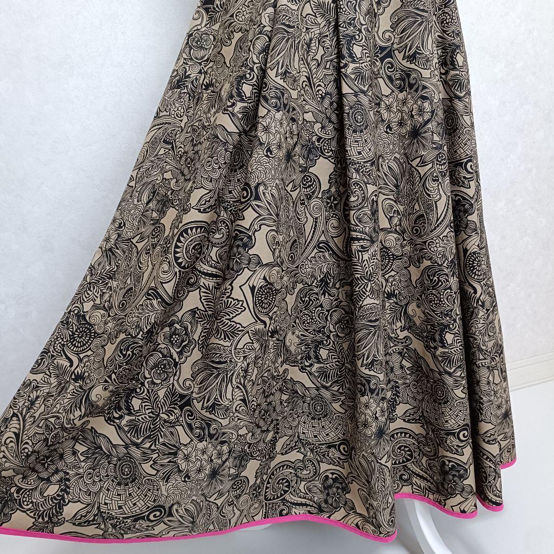 スカート THOMAS MAGPIE zentangle print long skirt