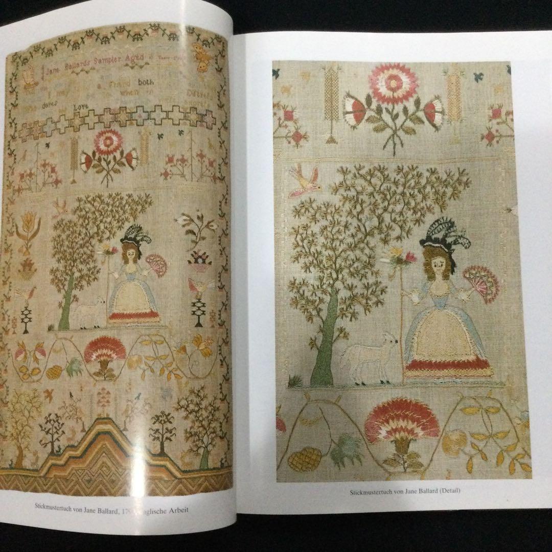 刺繍　サンプラー　図案集　ドイツ語　洋書　刺しゅう　歴史　パターン　ステッチ