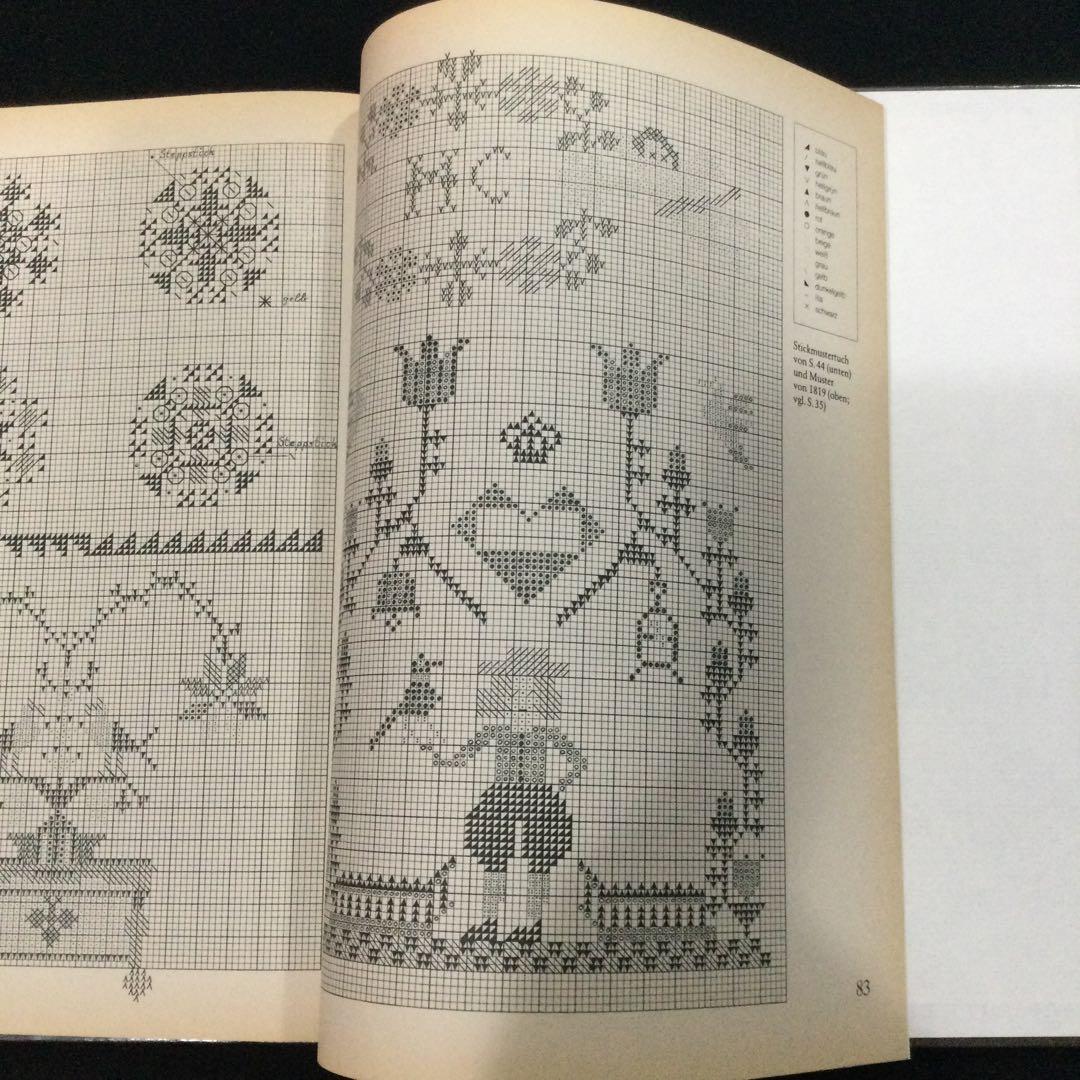 刺繍　サンプラー　図案集　ドイツ語　洋書　刺しゅう　歴史　パターン　ステッチ