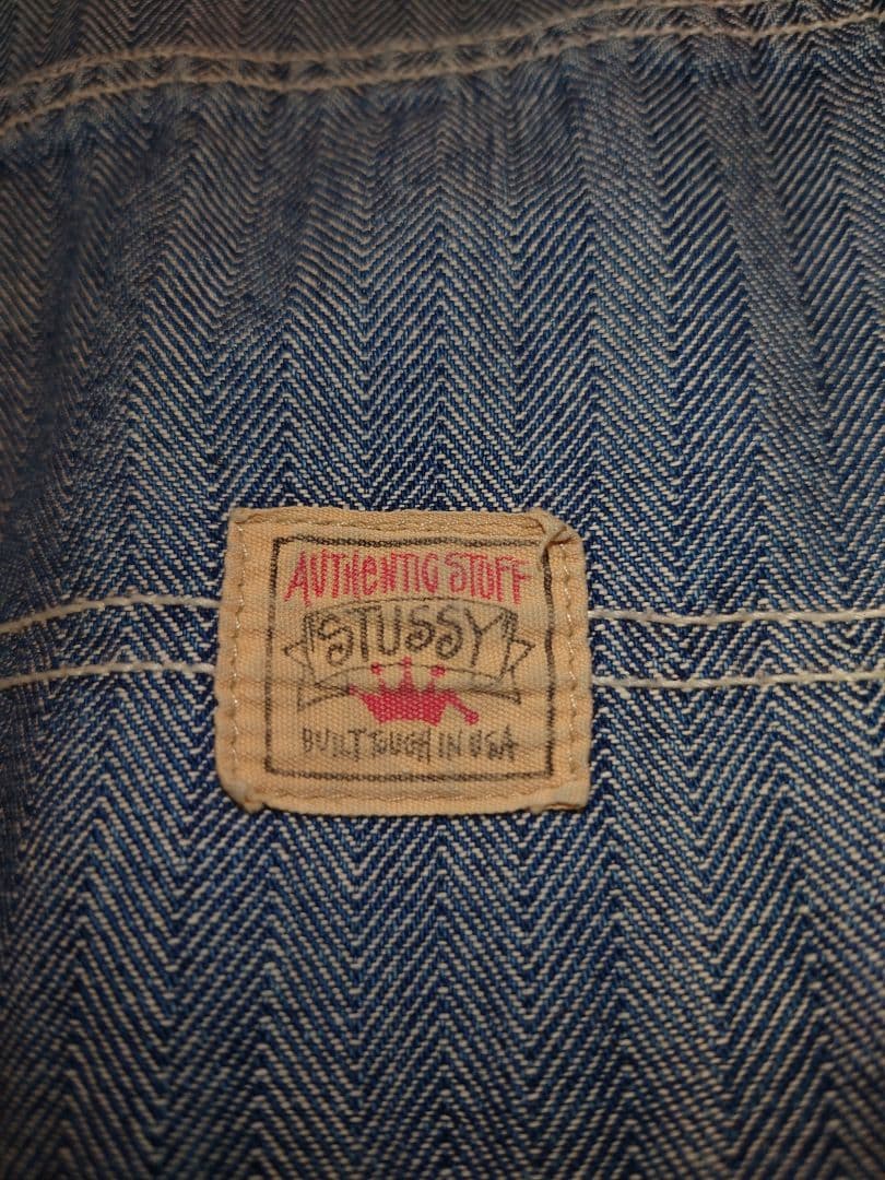 ゆ*ん様 90s STUSSY ヘリンボーンデニム カバーオール ビッグサイズ