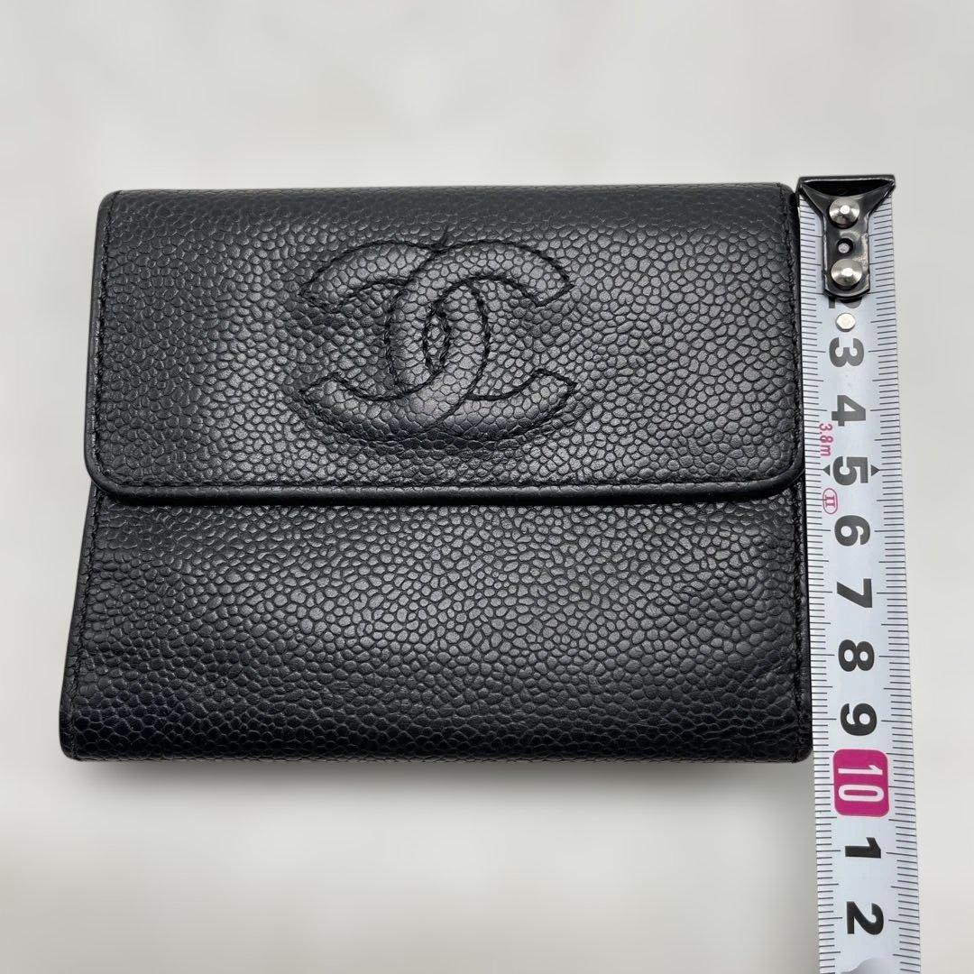 【mh/11.17/25】シャネル つ折り財布 ココマーク ゴールド金具