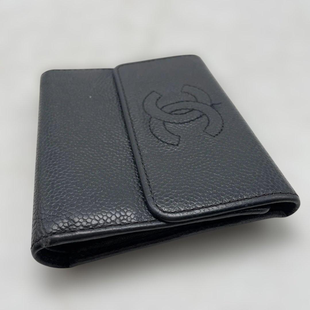 【mh/11.17/25】シャネル つ折り財布 ココマーク ゴールド金具