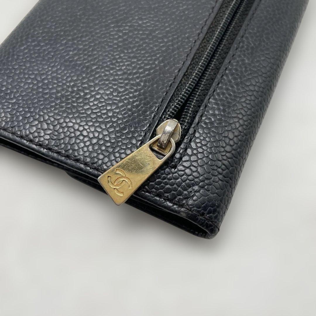 【mh/11.17/25】シャネル つ折り財布 ココマーク ゴールド金具