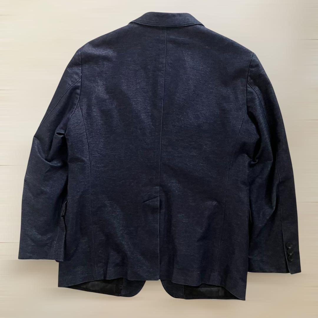 美品 デサント スーツ セットアップ シングル 伸縮性 ジャージデニムAB4