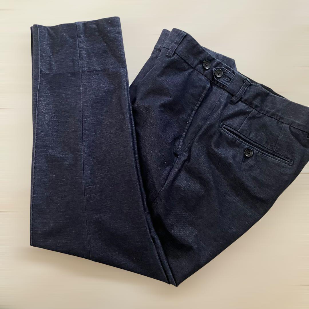 美品 デサント スーツ セットアップ シングル 伸縮性 ジャージデニムAB4
