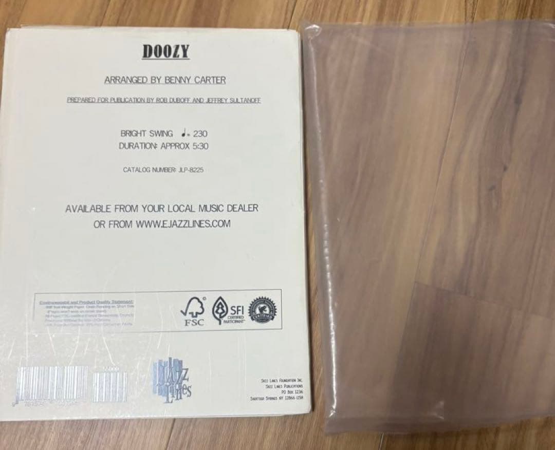 Doozy Benny Carter 輸入　楽譜　サックスアンサンブル　ジャズ