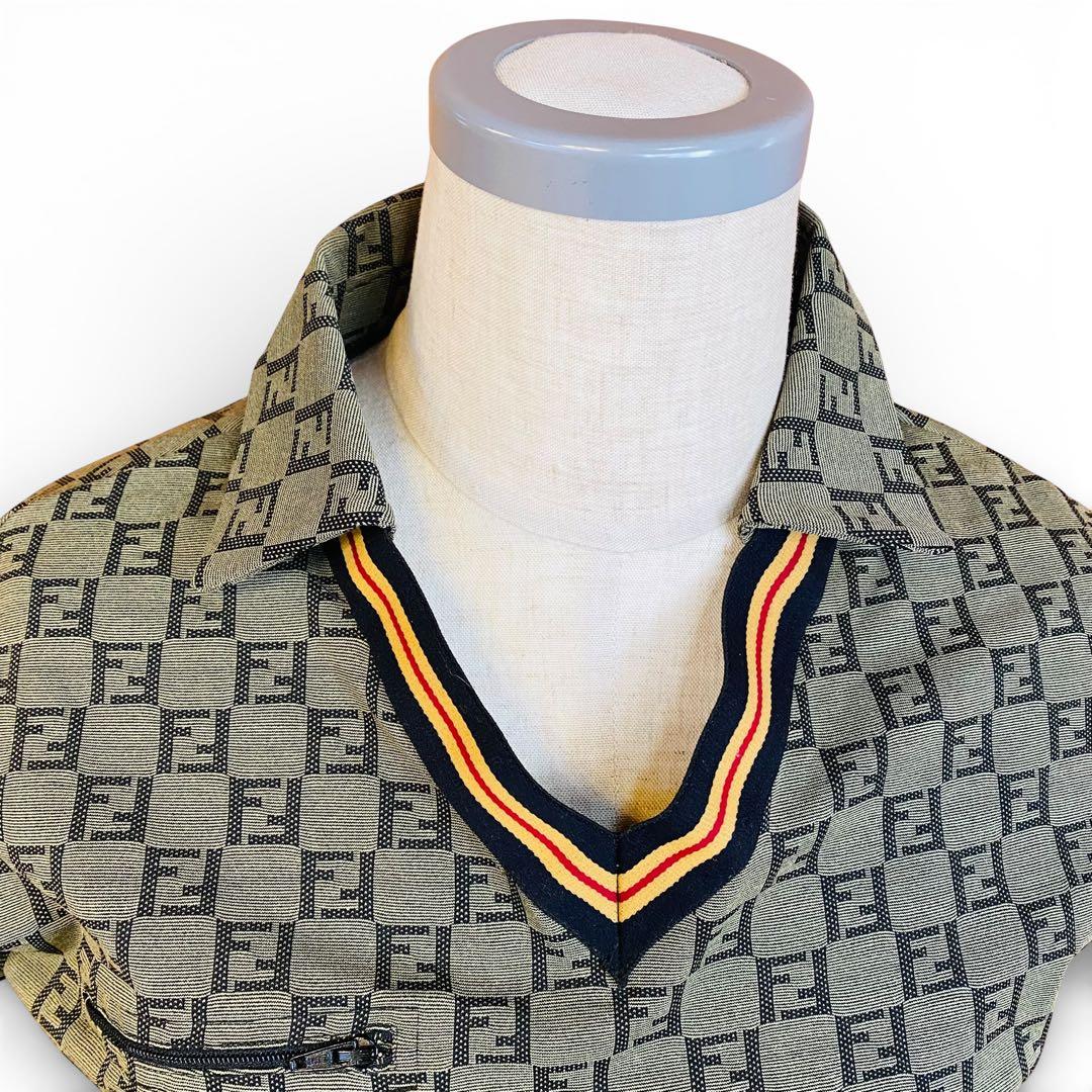 美品＊FENDI FF Zucca ポロシャツ 半袖 Size M イタリア製