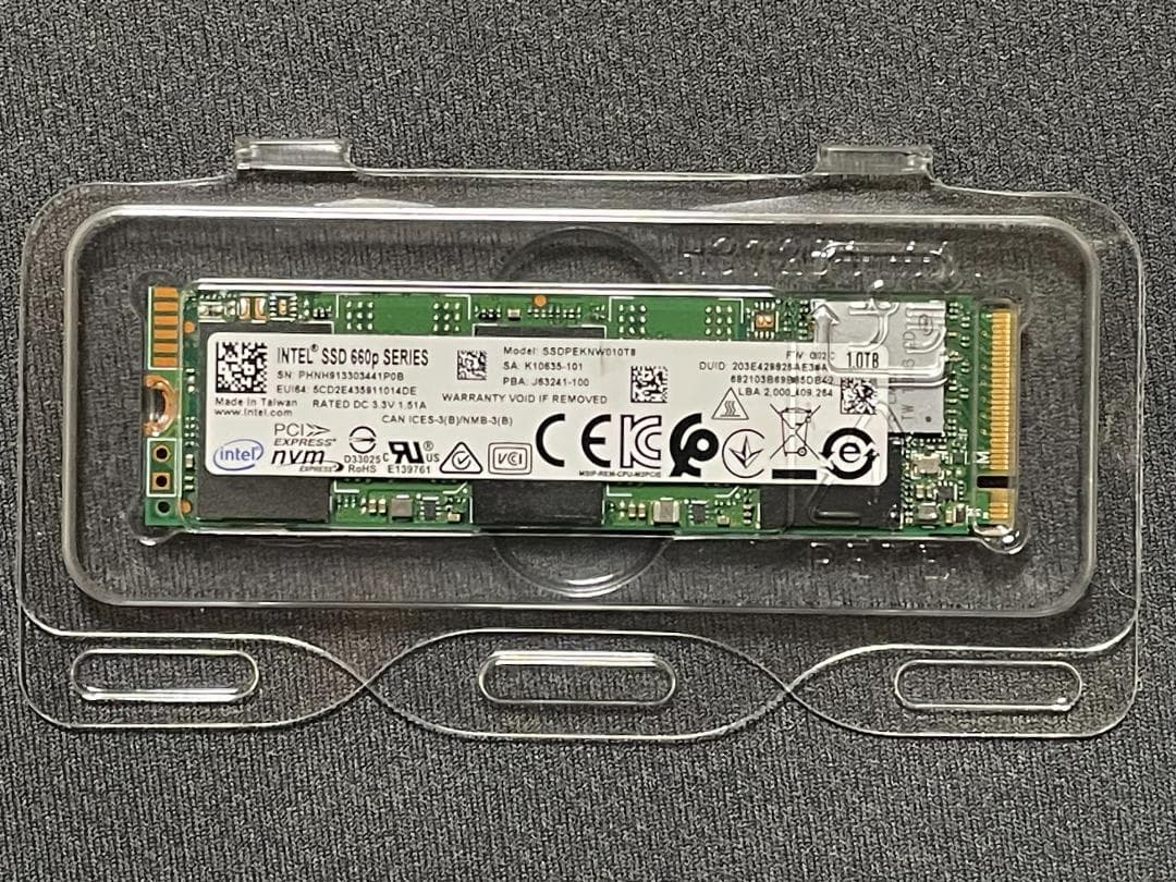 内蔵型SSD Intel SSD 660p Series 1024GB M.2