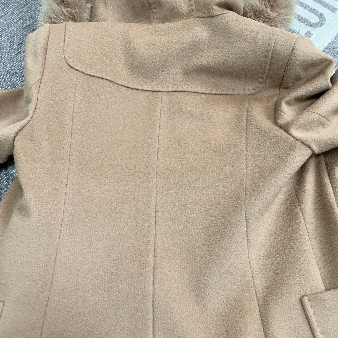正規品 MAXMARA STUDIO フォックスファーフード付ウールコート 38