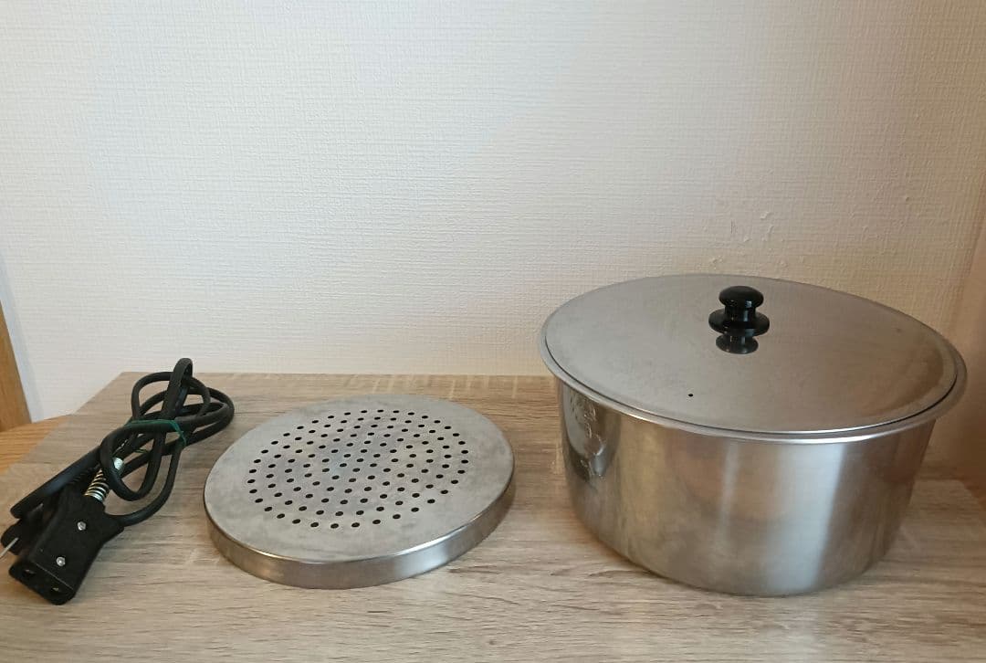 大同電鍋ステンレスM　蒸し皿+フッ素加工内鍋付き