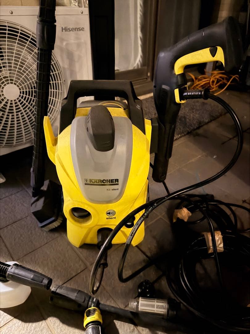 KARCHER K3 silent ベランダ　高圧洗浄機 ブラシや洗車フォーム付