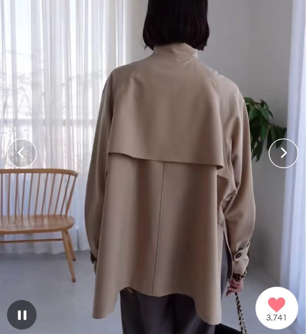 アユ超美品❣️ANGIE ショートトレンチコート ベージュ フリー