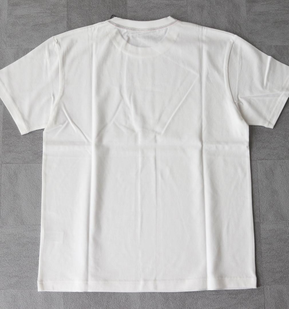 新品【ポールスミス】天竺 クルーネック 胸元ロゴ Tシャツ カットソー 白 LL