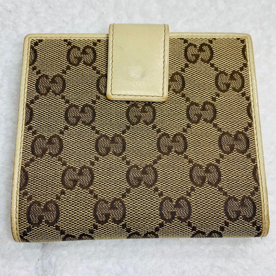 ⭐️激レア、GUCCI　二つ折り財布、GG柄　インターロッキングキャンバス