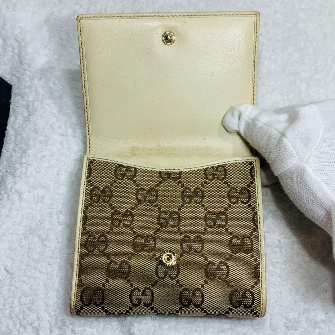 ⭐️激レア、GUCCI　二つ折り財布、GG柄　インターロッキングキャンバス