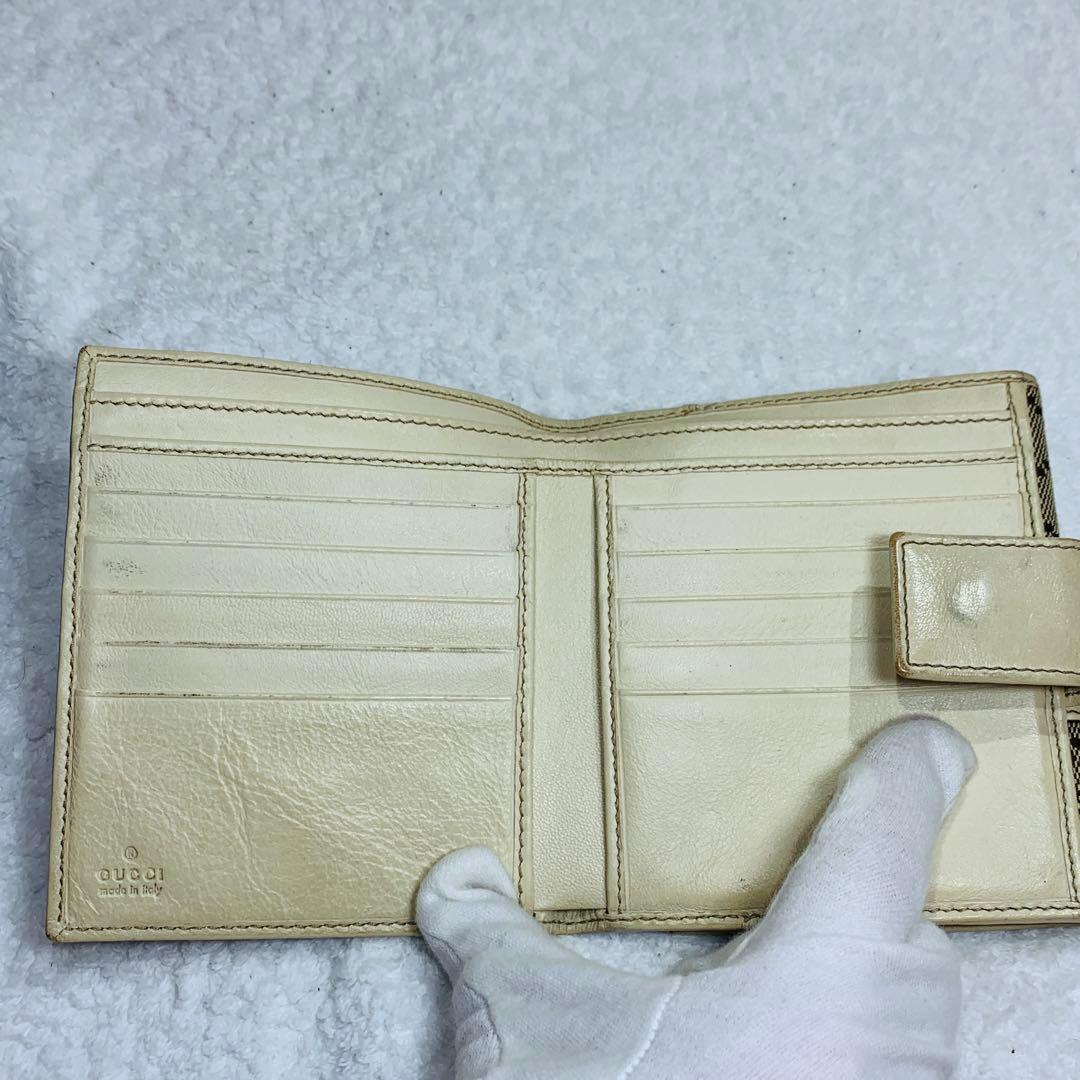 ⭐️激レア、GUCCI　二つ折り財布、GG柄　インターロッキングキャンバス