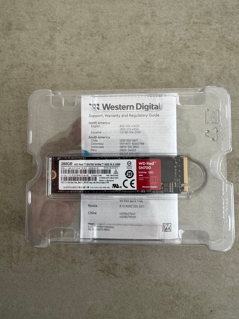 【極美品】WD Red SN700 NVMe SSD 250GB