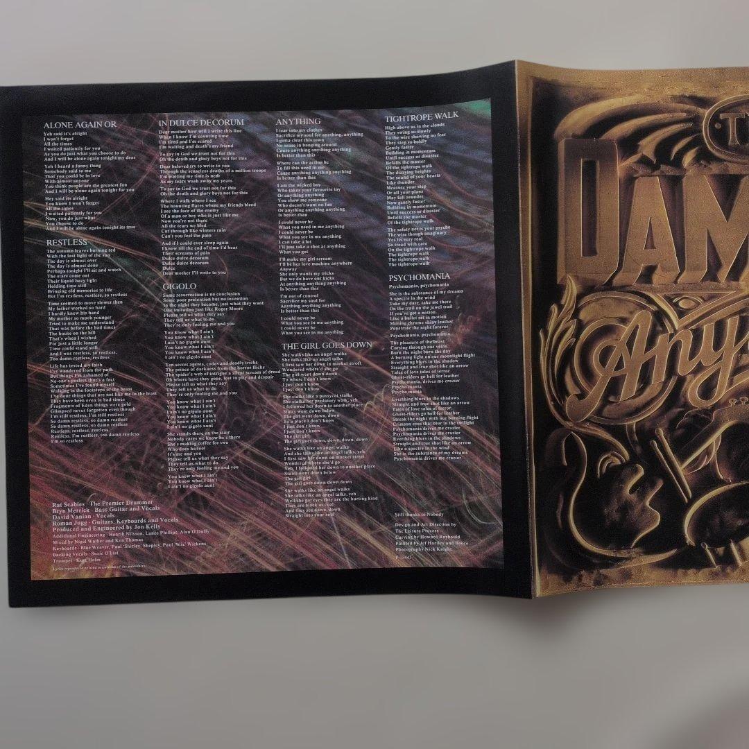 ダムド　エニシング　the damned 日本盤レコード帯付