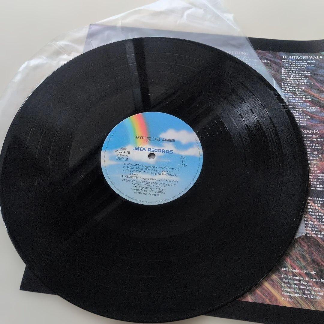 ダムド　エニシング　the damned 日本盤レコード帯付