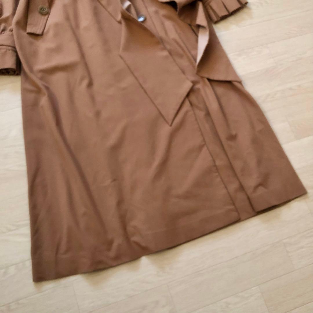 美品　ハーリップトゥ　ベルテッドドレストレンチコート　マキシ丈　リボン紐　M