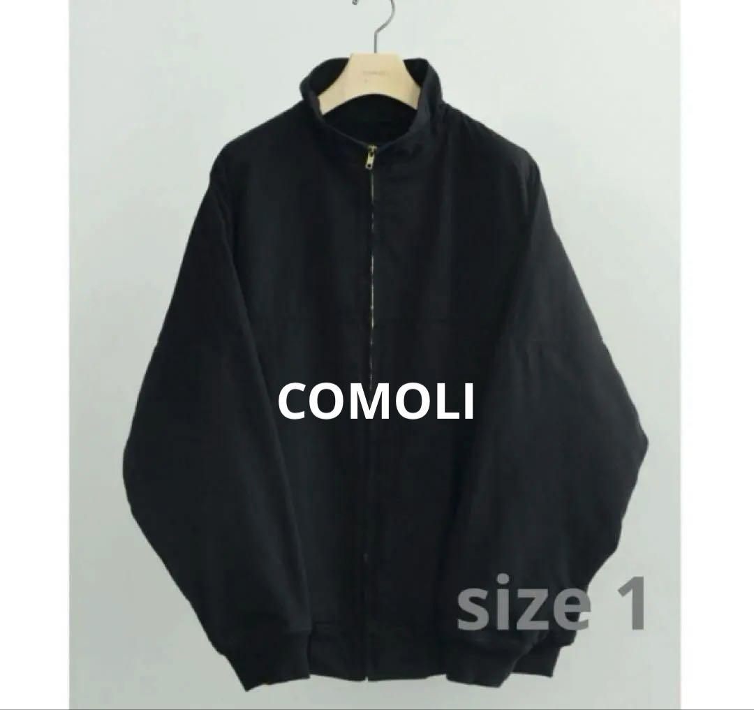 26SS COMOLI ポストワークツイルキャップショルダーブルゾン 黒1