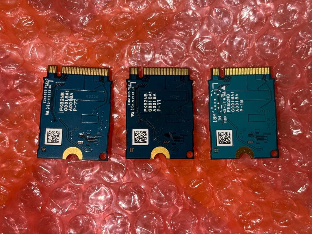 KIOXIA NVMe M.2 SSD 256GB 3枚セット