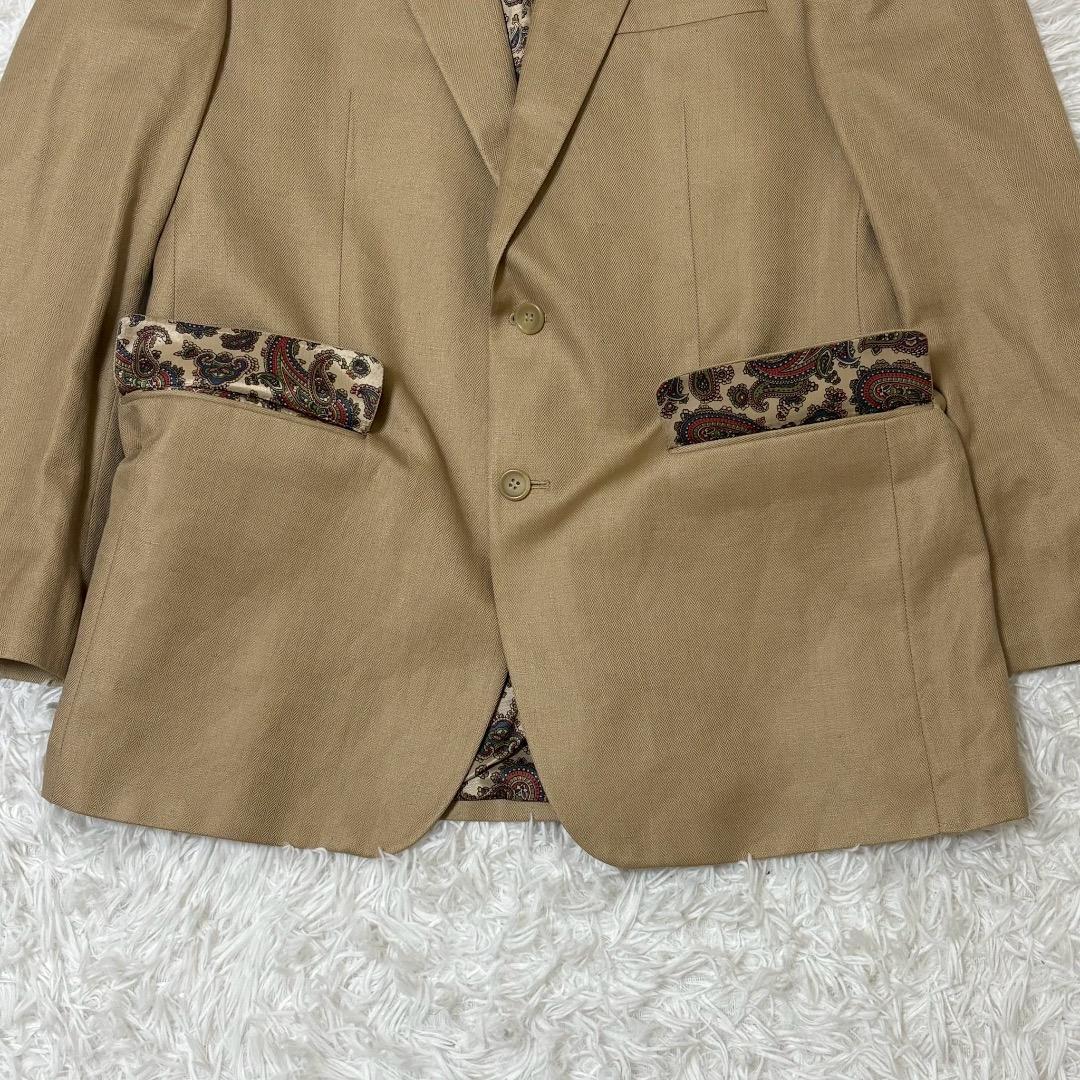 ◎美品 ローレンラルフローレン 希少デザイン ペイズリー 高級生地 春夏 麻混