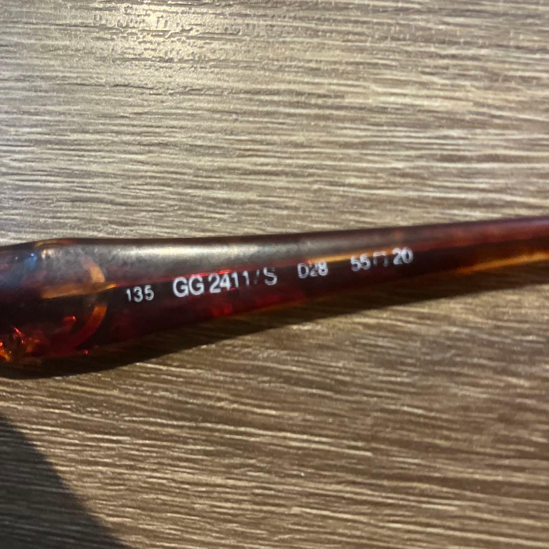 GUCCI サングラス べっ甲柄 55□20 茶色 ブラウン GG2411/S