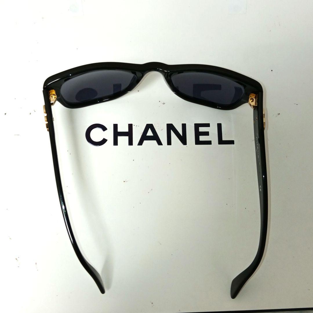 【鑑定済】CHANEL　シャネル　サングラス　ブラック　黒　ココマーク　GD金具