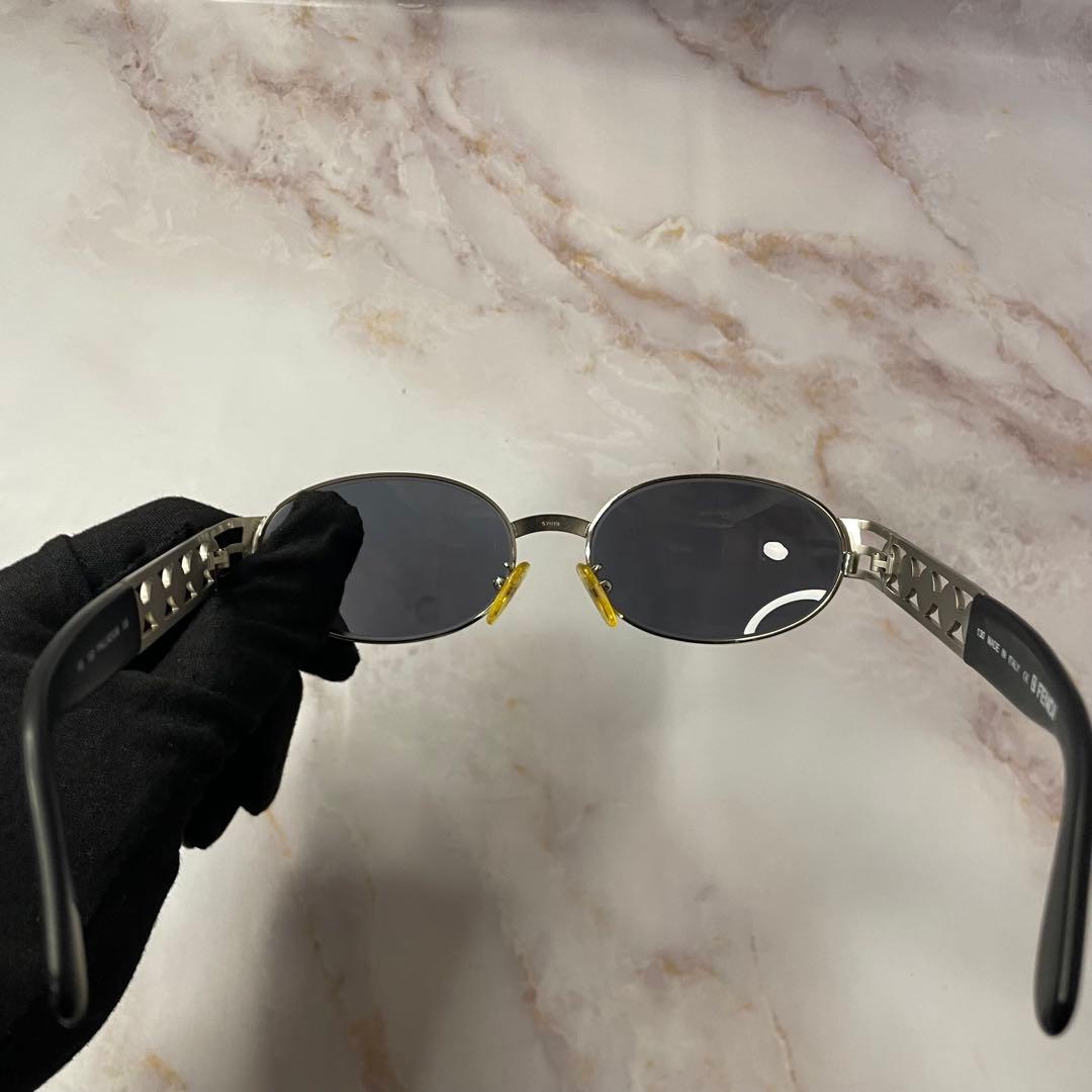 fendi オーバル メタル ロゴ y2k モード サングラス ケース付き