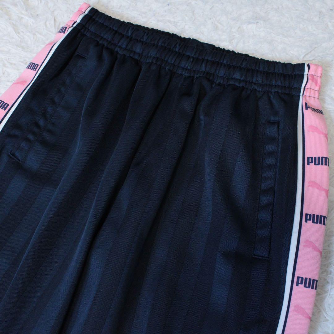00s PUMA プーマ 上下 セットアップジャージ ピンク 紺 SS Y2K