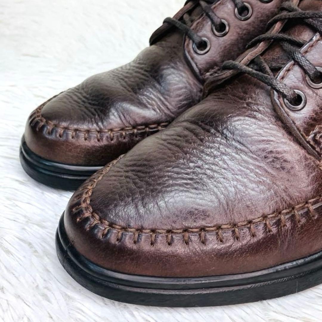 【名品】ECCO 40 レザースニーカー シボ革 コンフォートウォーキング