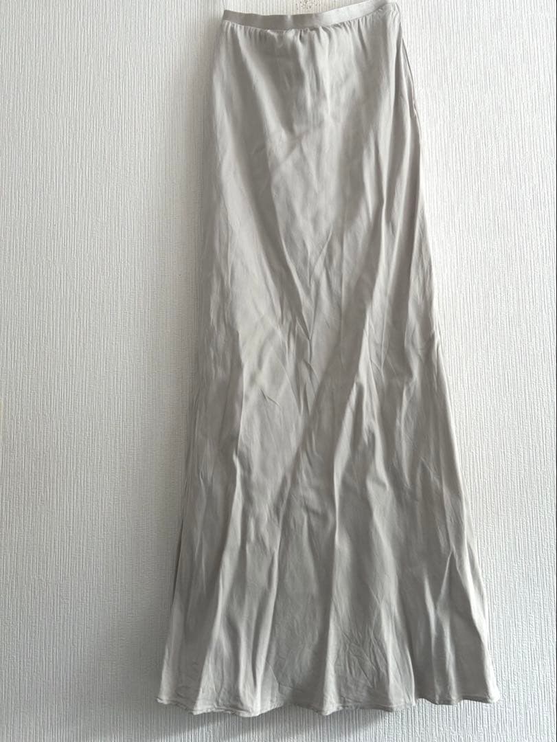 anuans フィブリルキュプラナロースカート LIGHT GREY S