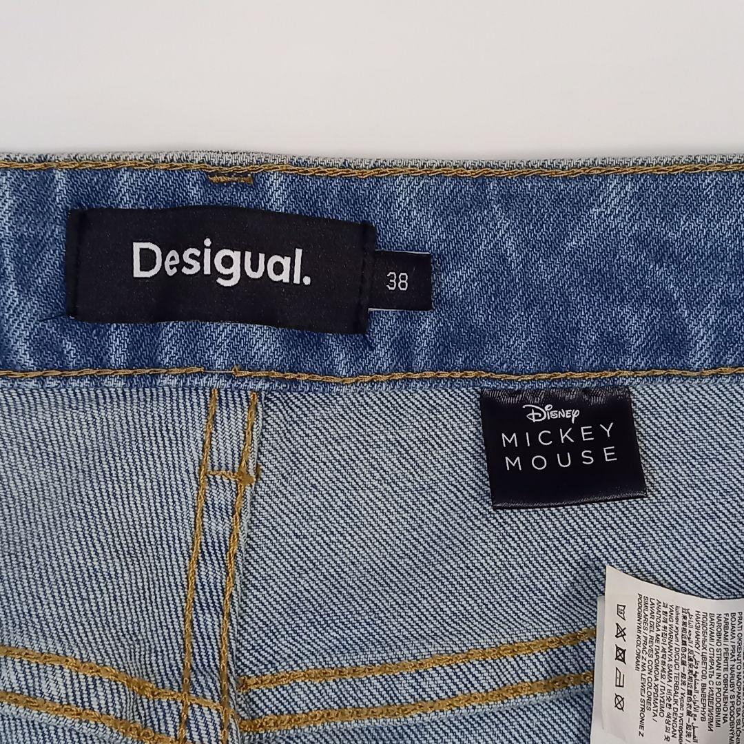 新品タグ付き Desigual × Disney 100周年限定 ミッキーデニム