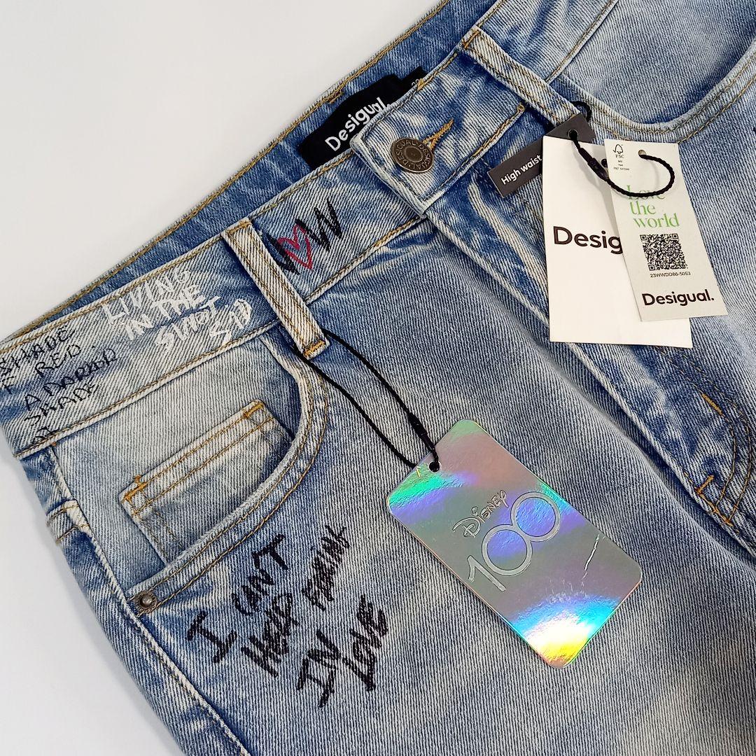 新品タグ付き Desigual × Disney 100周年限定 ミッキーデニム