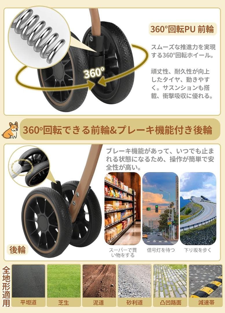 【低床型 ·大空間】MILA&LOUIS 中型犬ペットカート 大空間しっかり包み