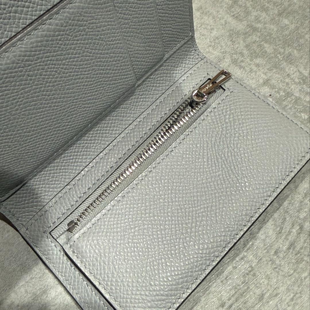 HERMES 財布　べアン　コンビネ　ブルー・グラシエ