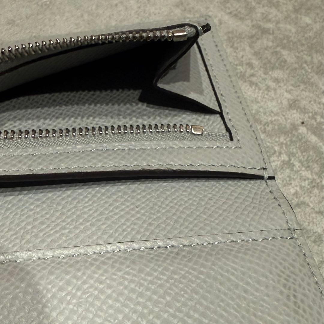 HERMES 財布　べアン　コンビネ　ブルー・グラシエ