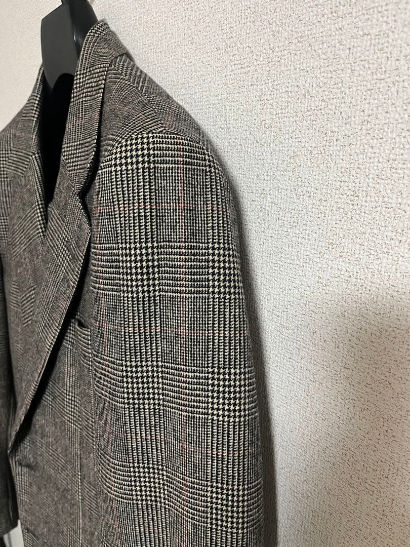 【美品】Jプレスプレステージ　フランネル　2Bスーツ　S相当　グレンチェック
