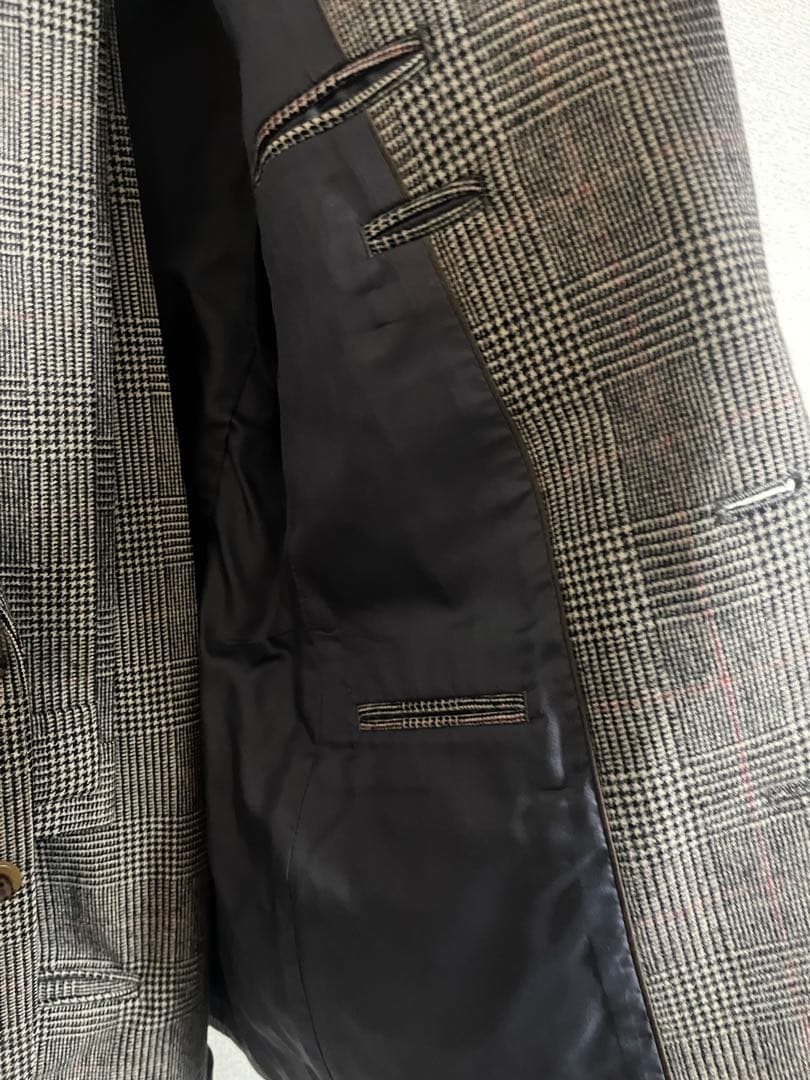 【美品】Jプレスプレステージ　フランネル　2Bスーツ　S相当　グレンチェック