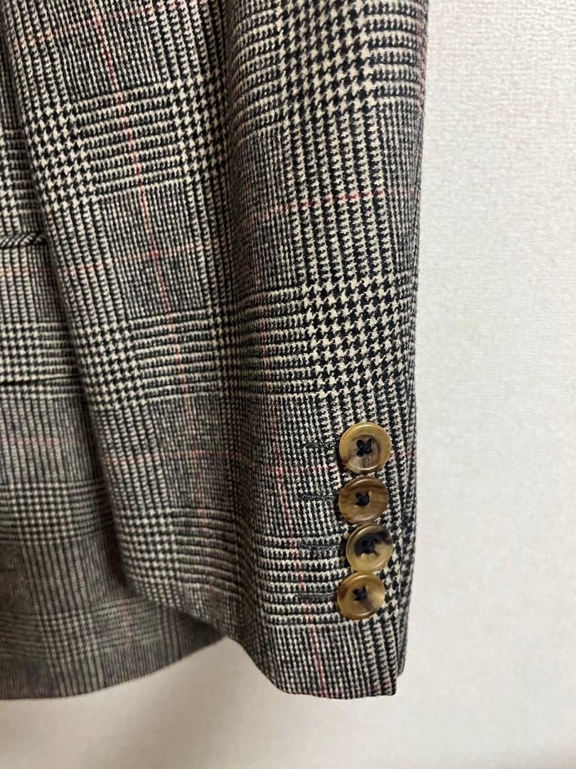 【美品】Jプレスプレステージ　フランネル　2Bスーツ　S相当　グレンチェック