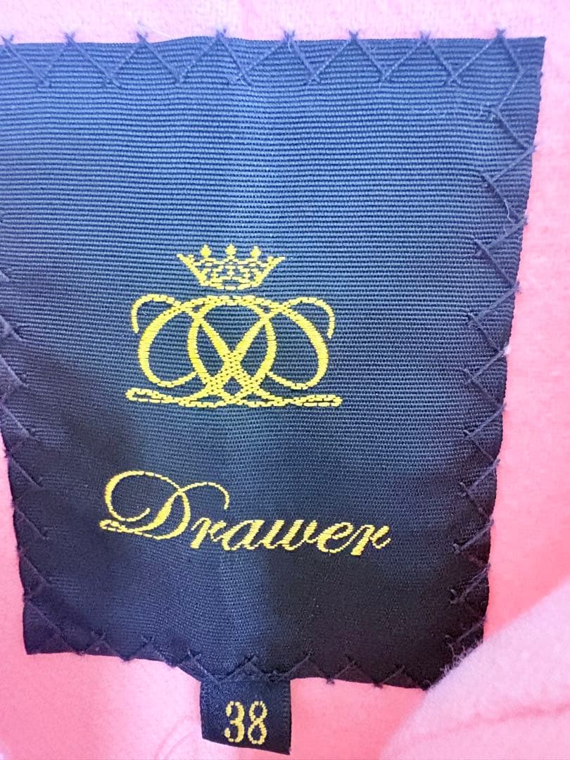 最終値下げ　Drawer ドゥロワー　ベビーピンク コクーン コート　38