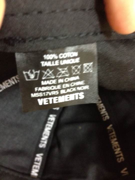 帽子 vetements cap