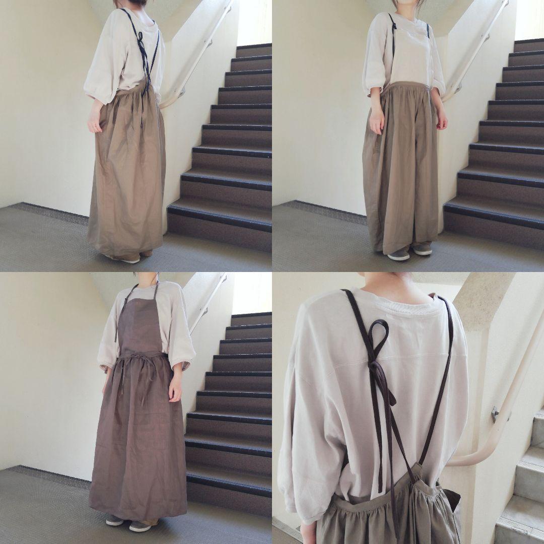 3wayエプロン◯リネン▲ホワイト