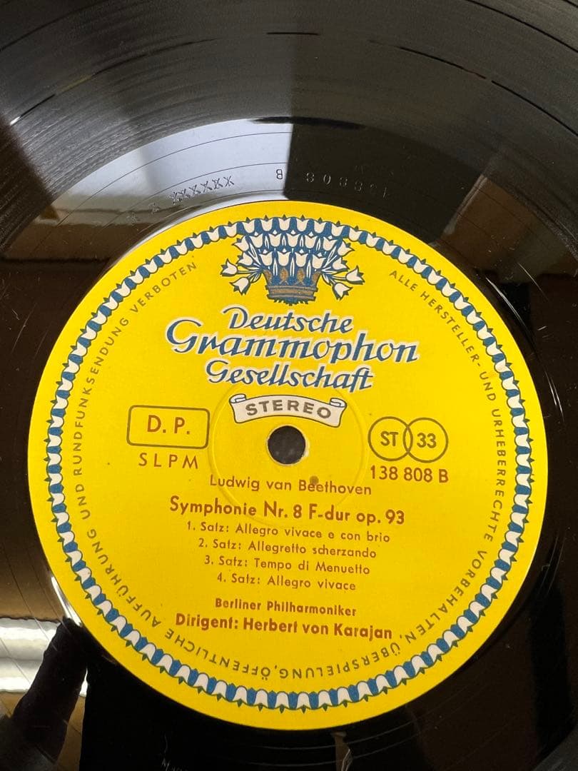 1960年代オリジナル廃盤 DG 138808 カラヤン ベートーヴェン8&9