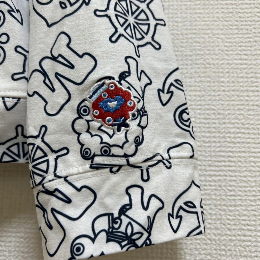 美品　大阪関西万博　ミャクミャク　ラッシュガード　L パーカー 総柄　白