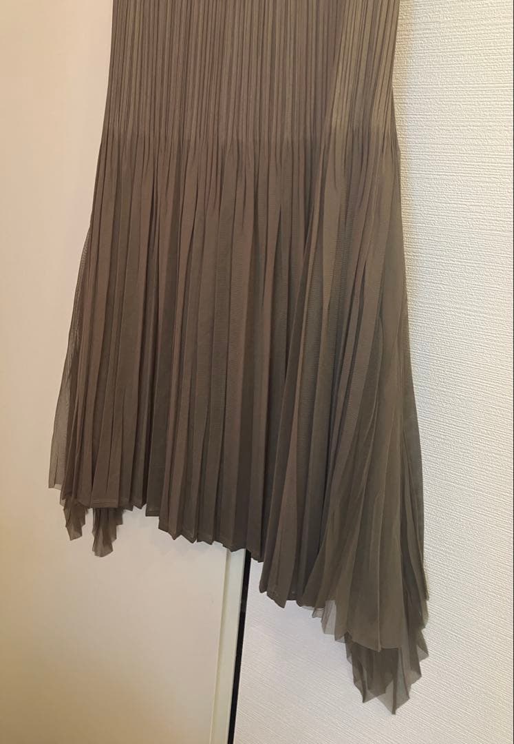 【希少】PLEATS PLEASE ロングスカート　サイズ3 カーキ色