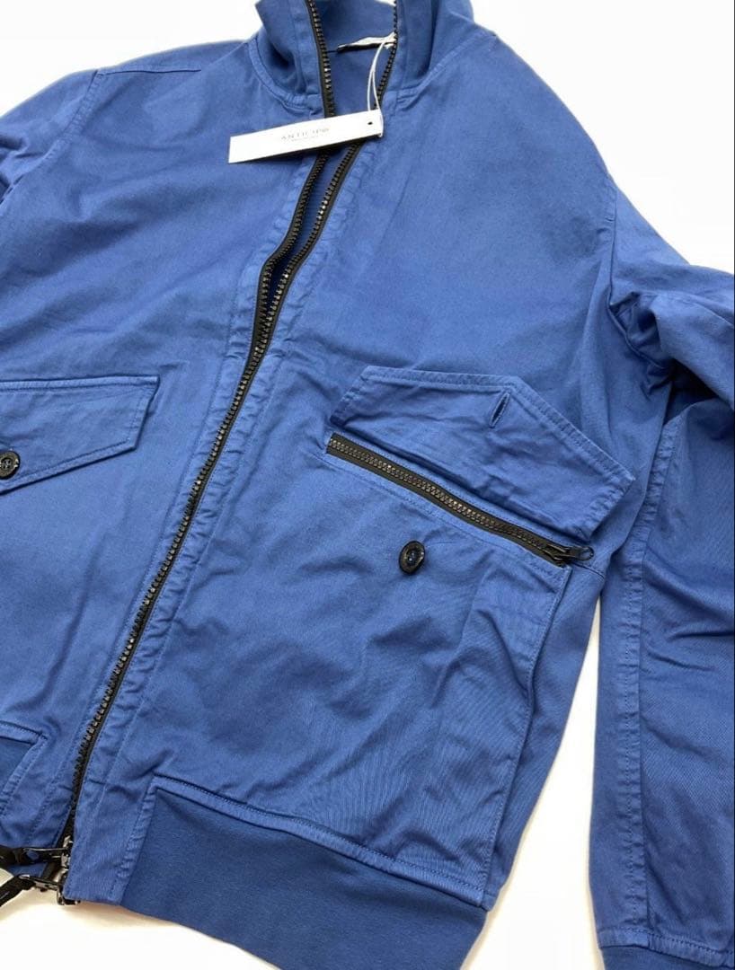 ★新品/定価7.2万★ anticipo ジップアップブルゾン M 青